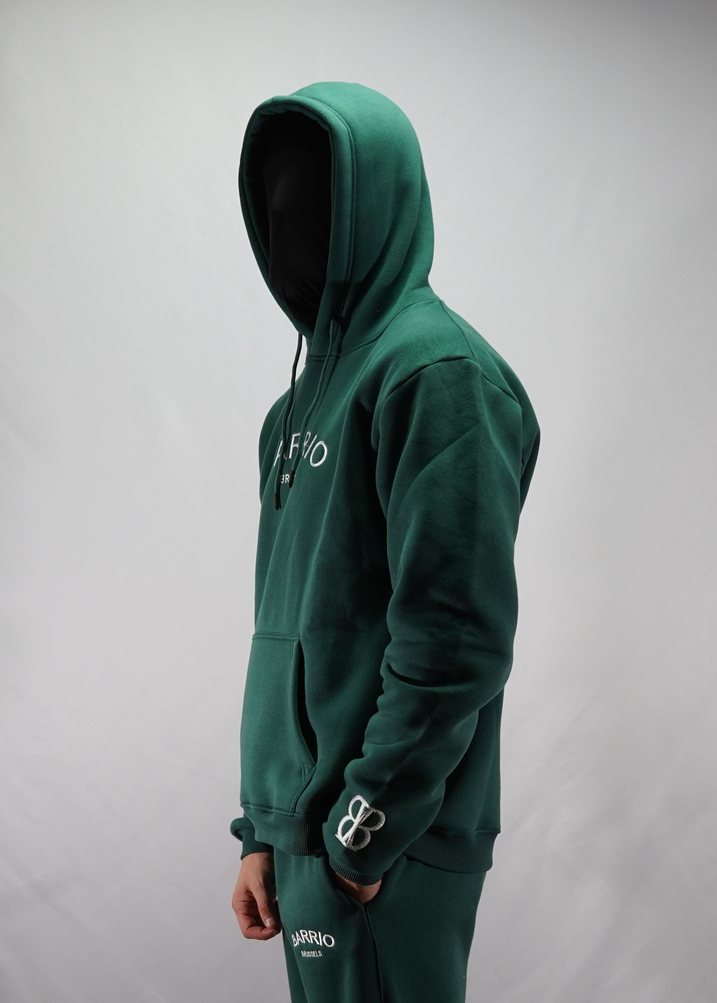 Sweat à capuche vert forêt