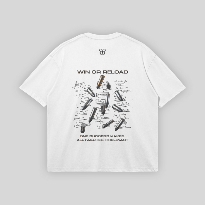 White Oversized Tee | Win or Reload