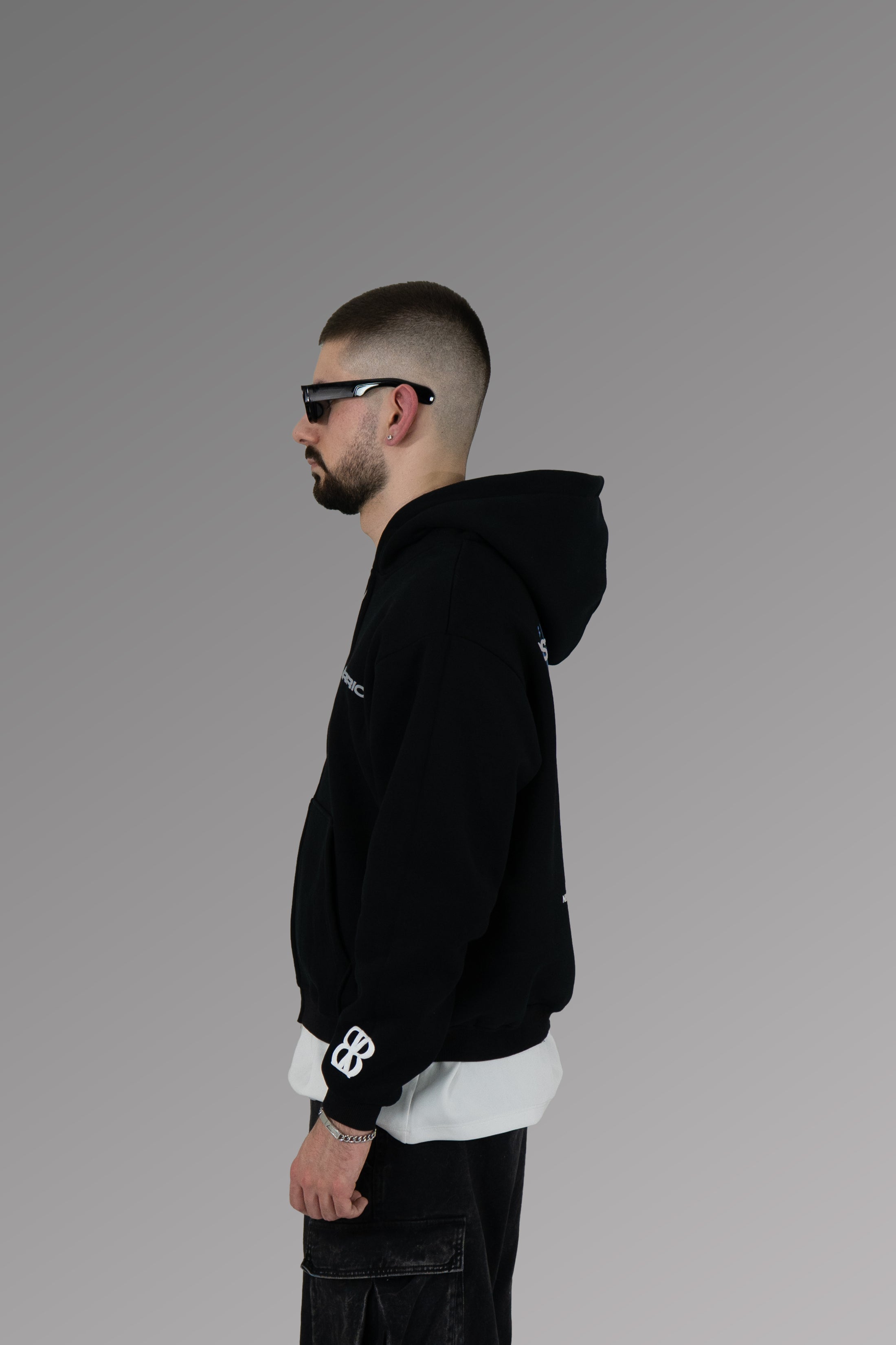Black Zip-Up Hoodie | Lost Identity