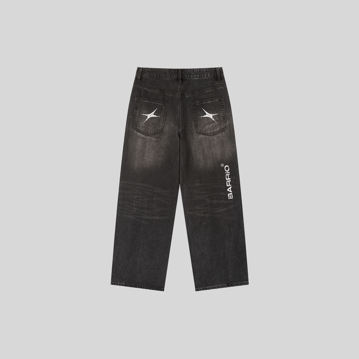 Black Vintage Wash Denim Jeans | Chaotic Dreams