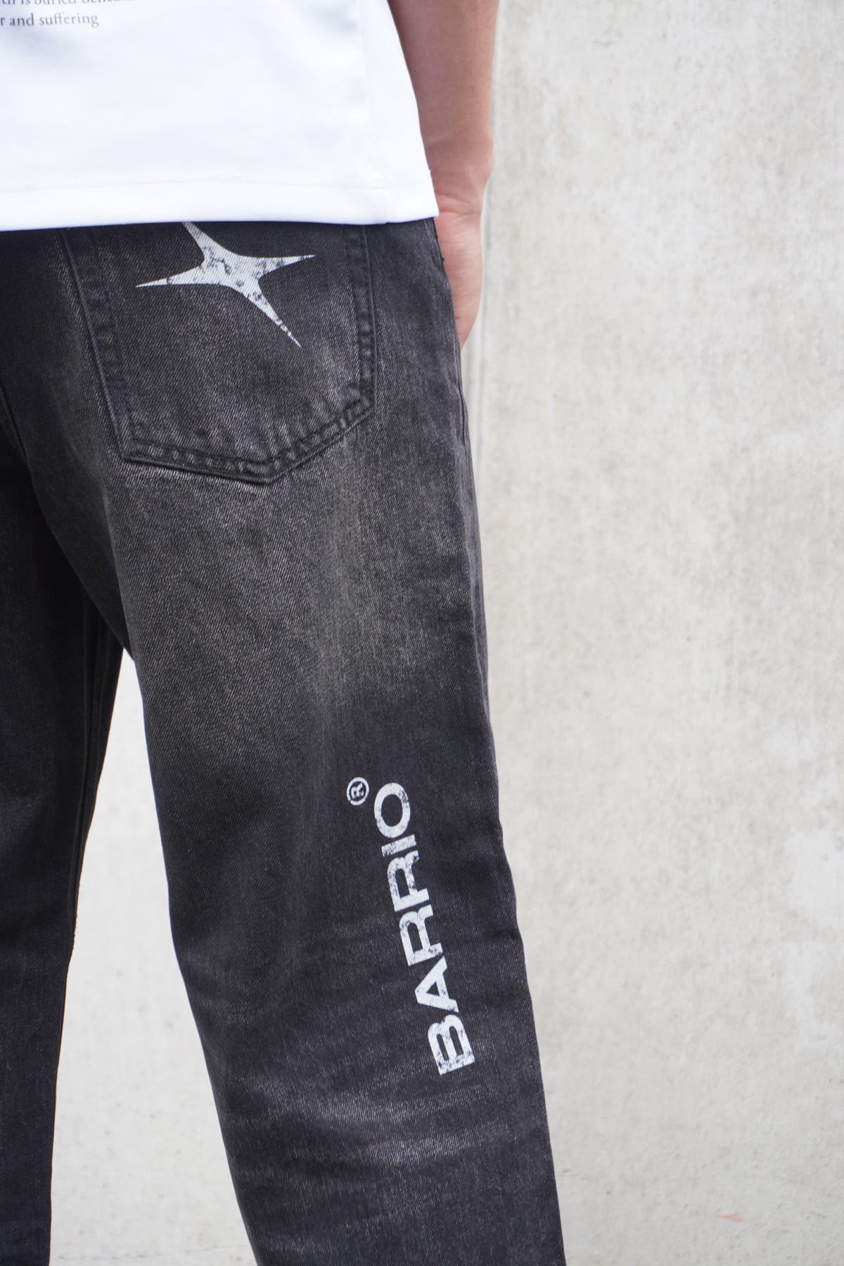 Black Vintage Wash Denim Jeans | Chaotic Dreams