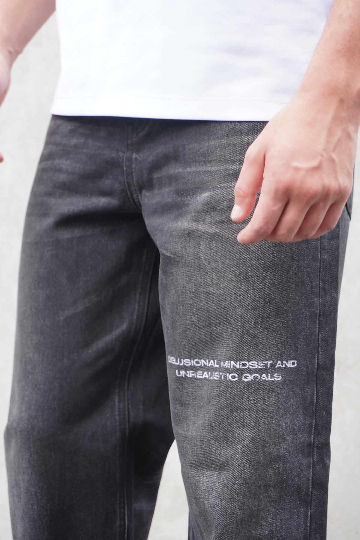 Black Vintage Wash Denim Jeans | Chaotic Dreams