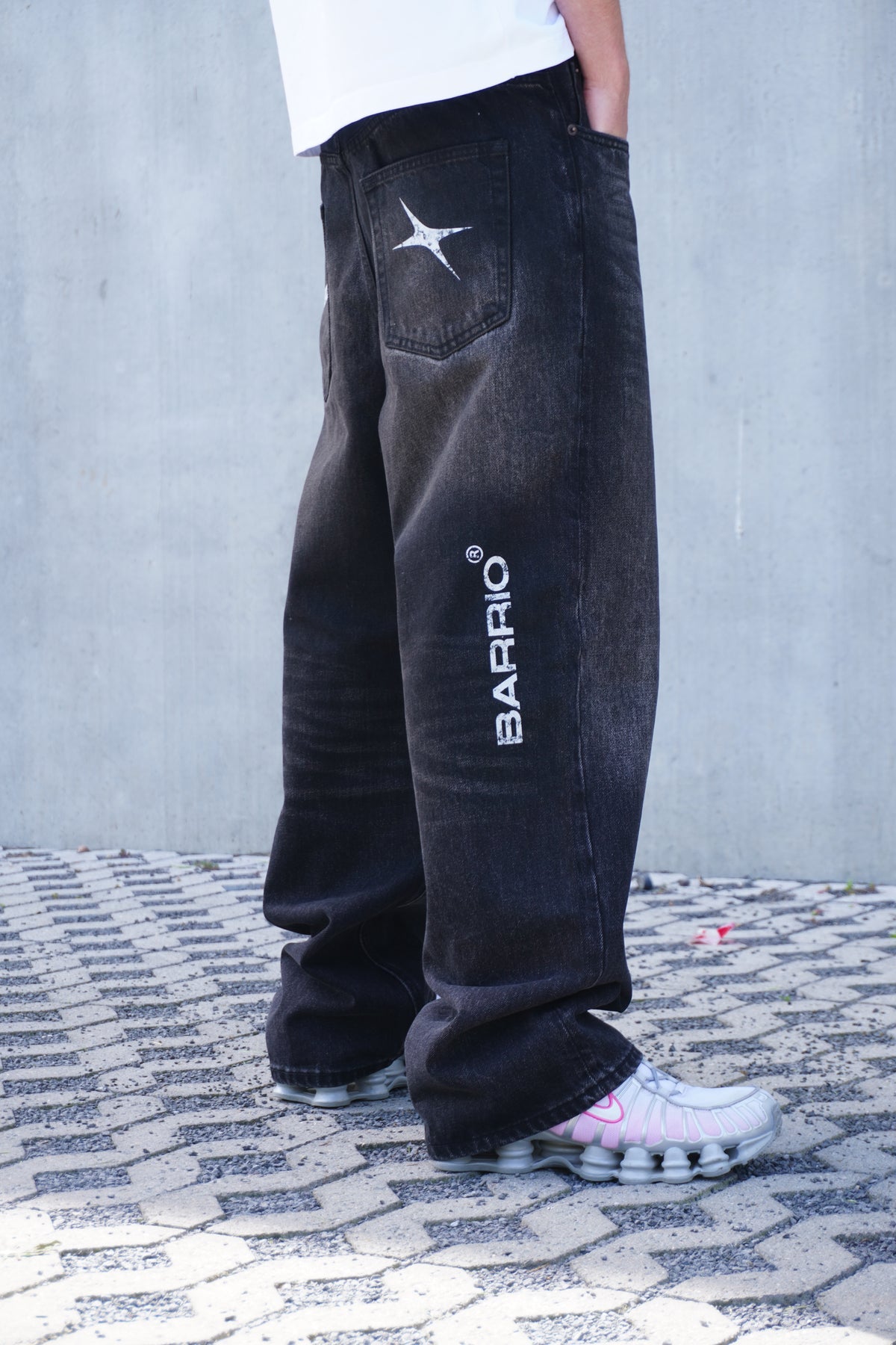 Black Vintage Wash Denim Jeans | Chaotic Dreams
