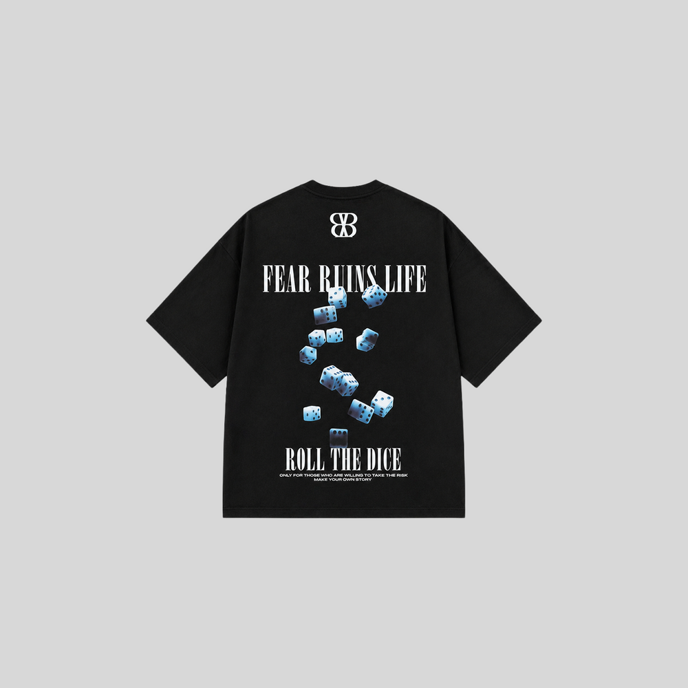 T-shirt zwart | Roll The Dice
