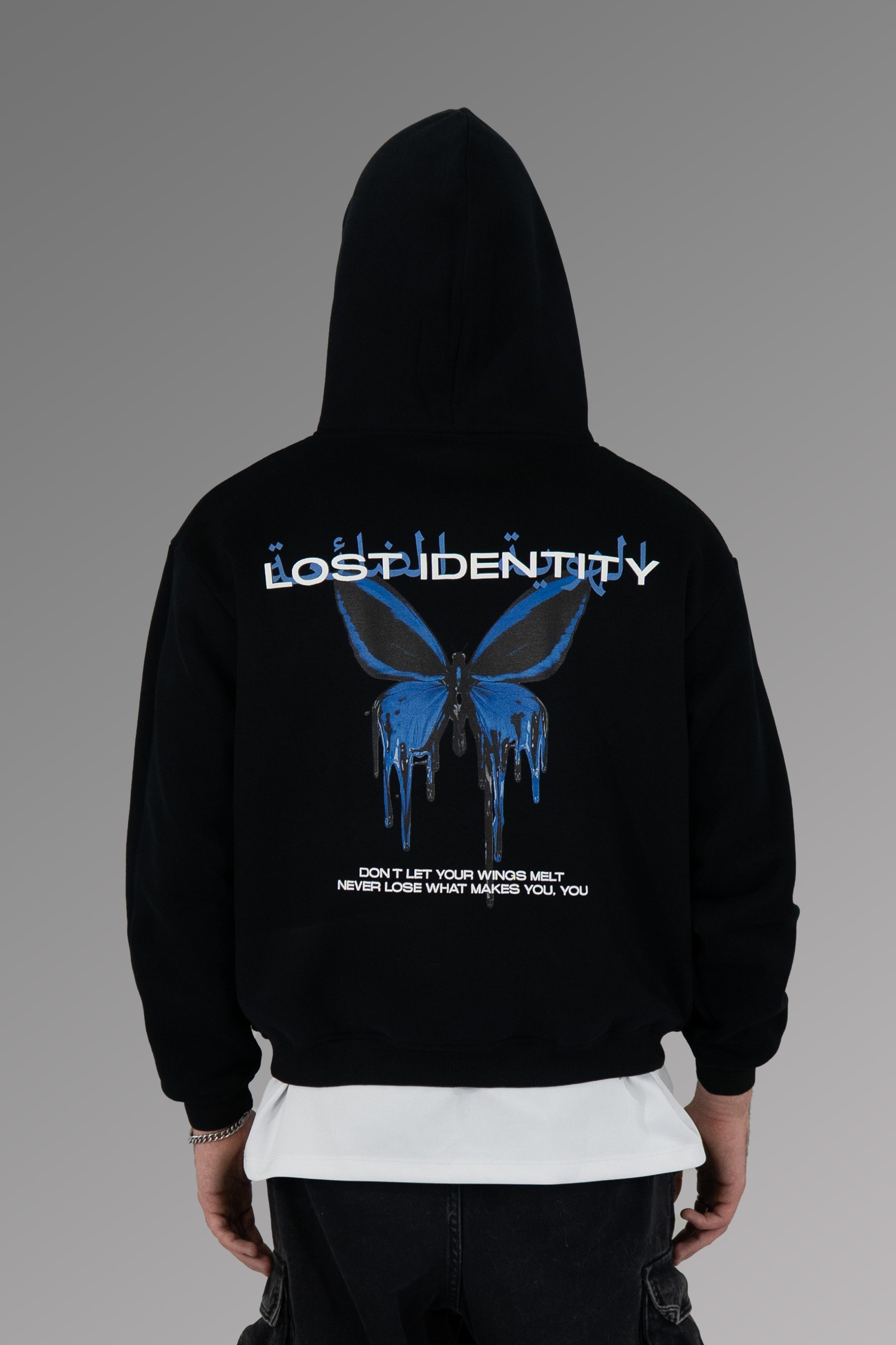 Black Zip-Up Hoodie | Lost Identity